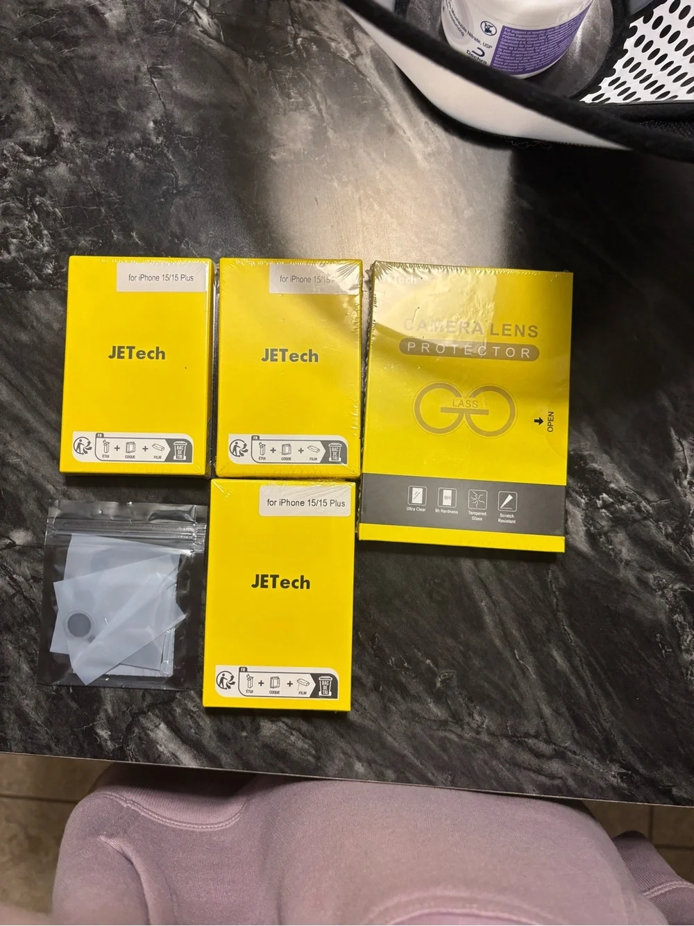 iPhone 15- 15 plus clear & pink Camera Lens Protectors